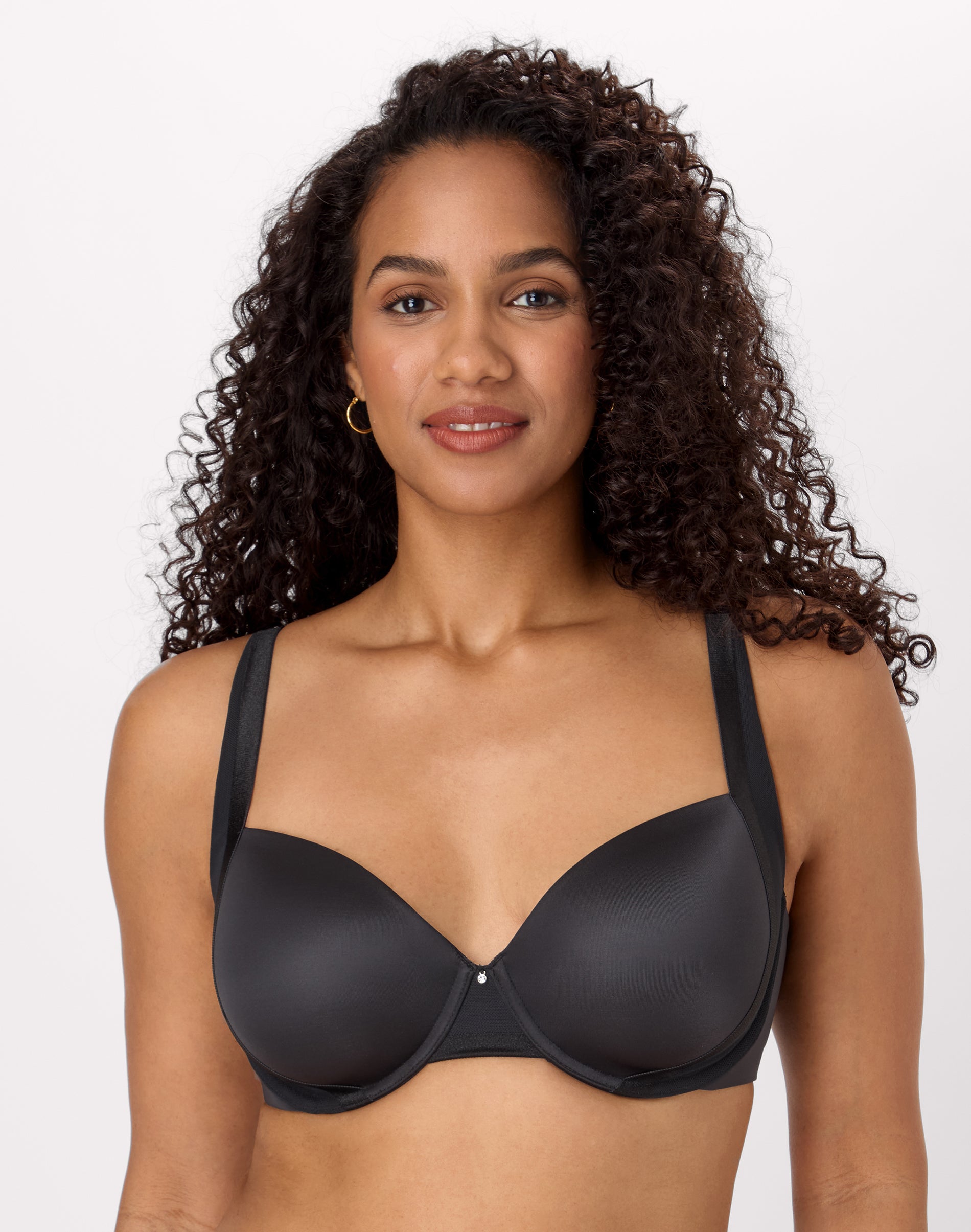 Bali Flawless Fit Women's Underwire Bra, Full-Coverage T-Shirt Black 42DD