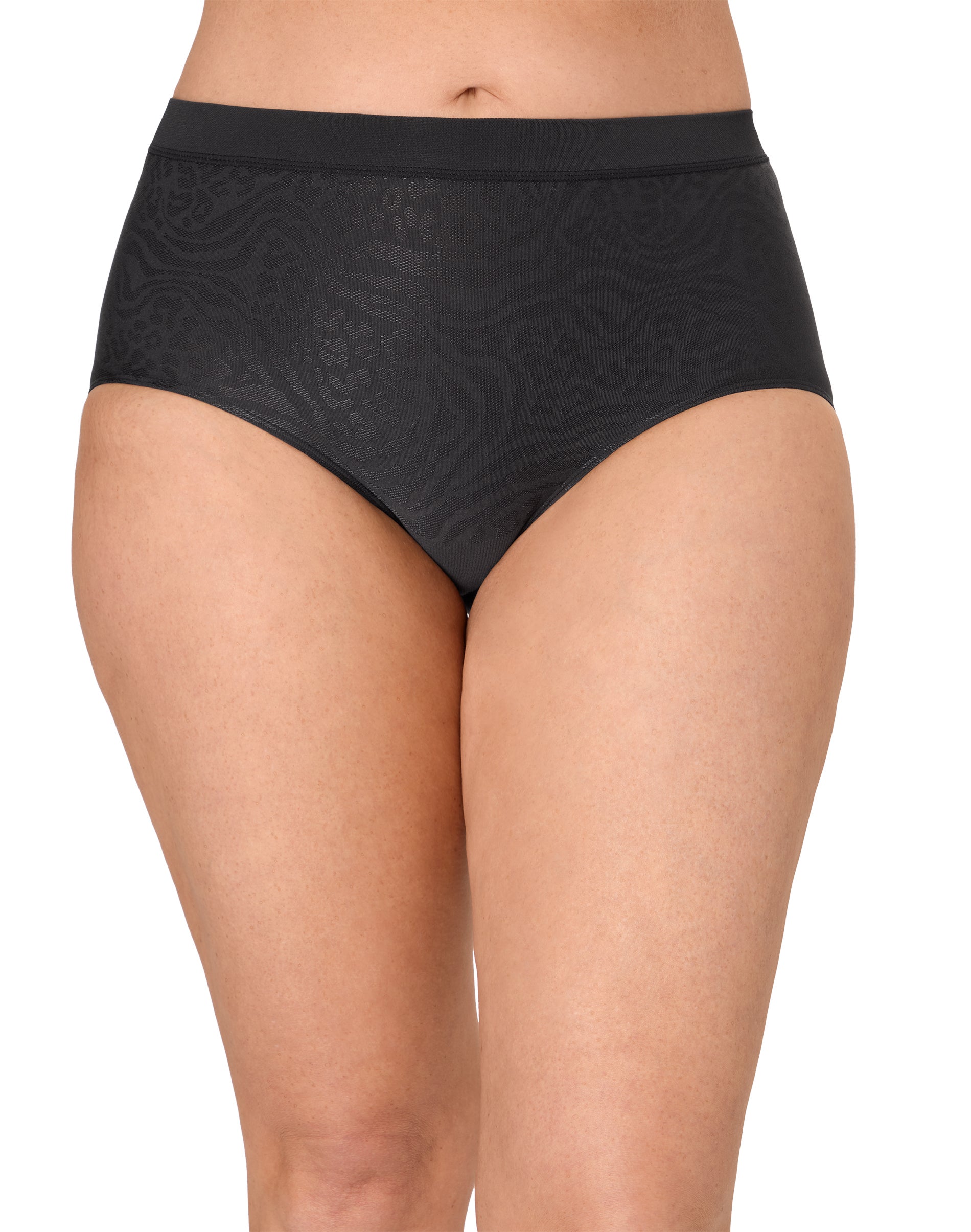 Bali One Smooth U All-Around Smoothing Underwear Brief Black Mixed Animal 8 Women's