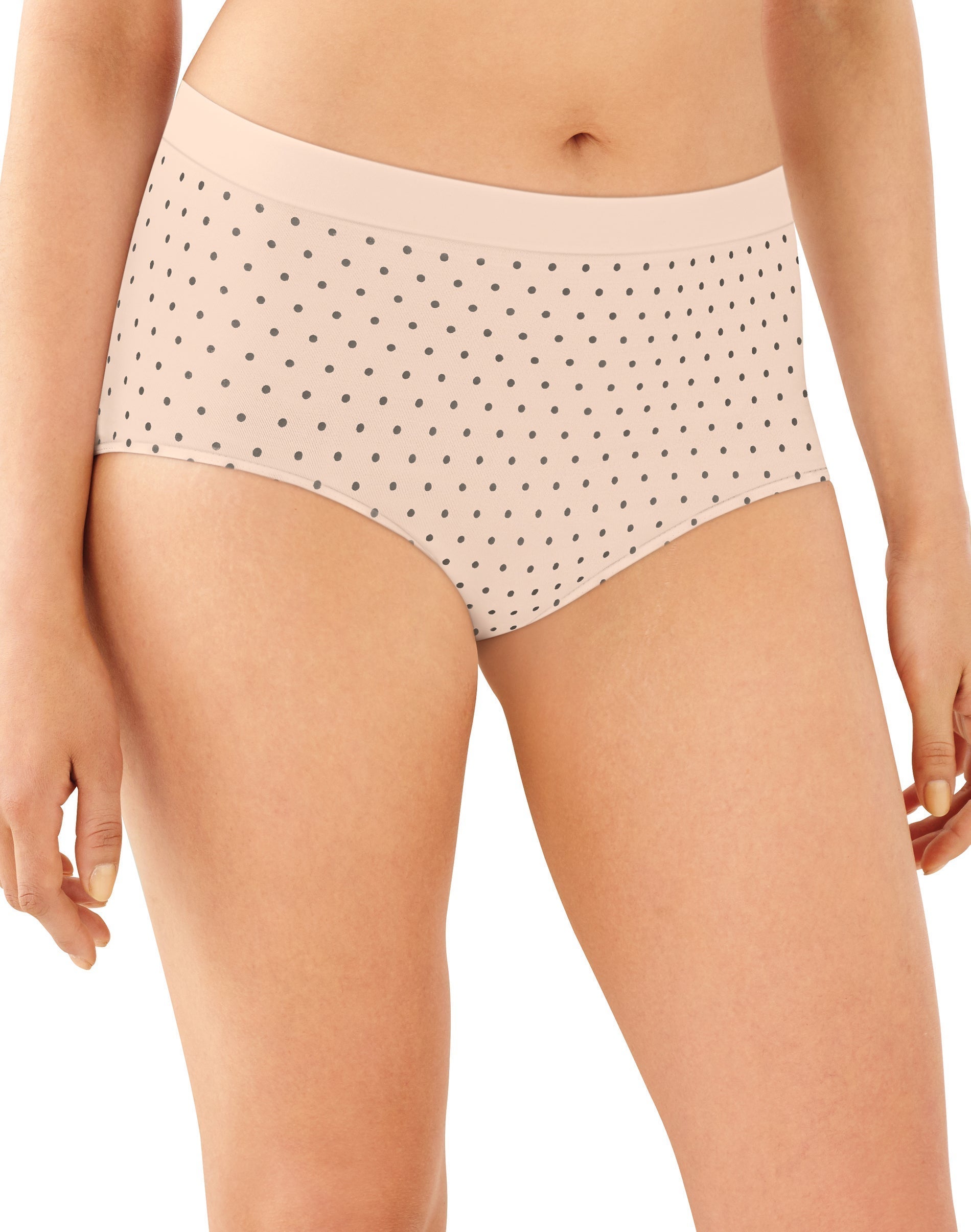 Bali One Smooth U All-Around Smoothing Underwear Brief Blushing Pink Dot 8 Women's