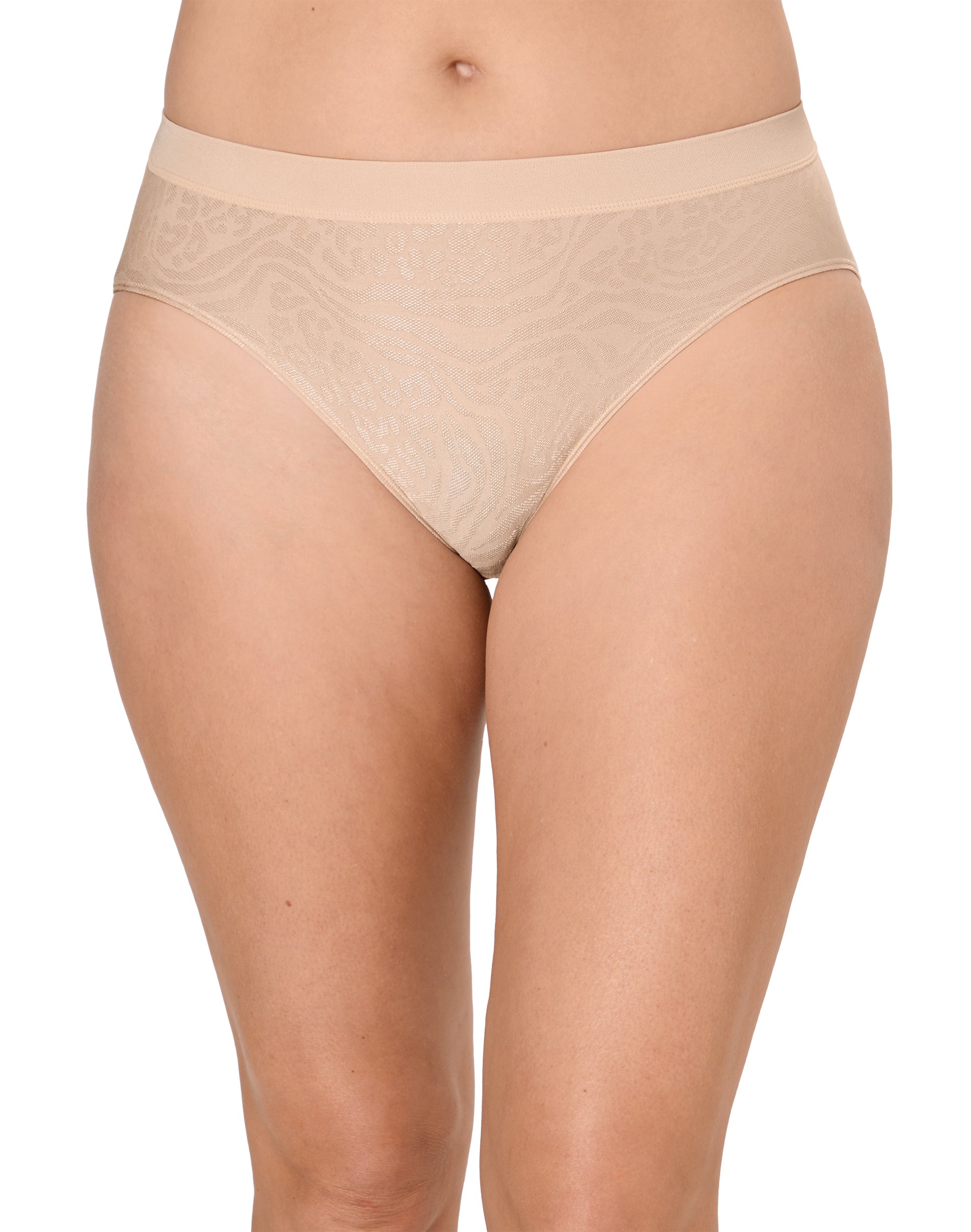 Bali One Smooth U All-Around Smoothing Hi-Cut Panty Almond Mixed Animal 7 Women's