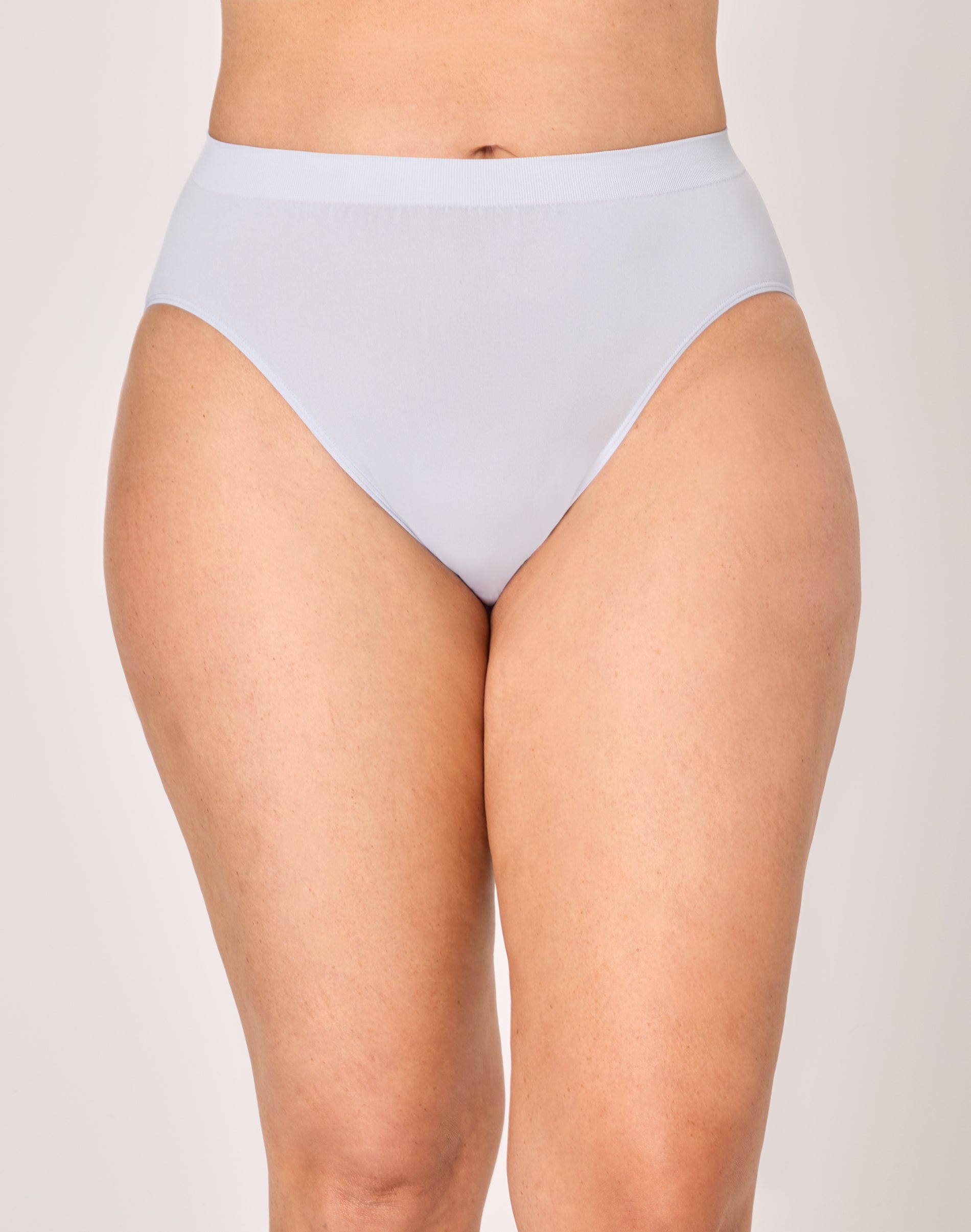 Bali Comfort Revolution Hi Cut Brief Salty Pepper Grey 7 Women's