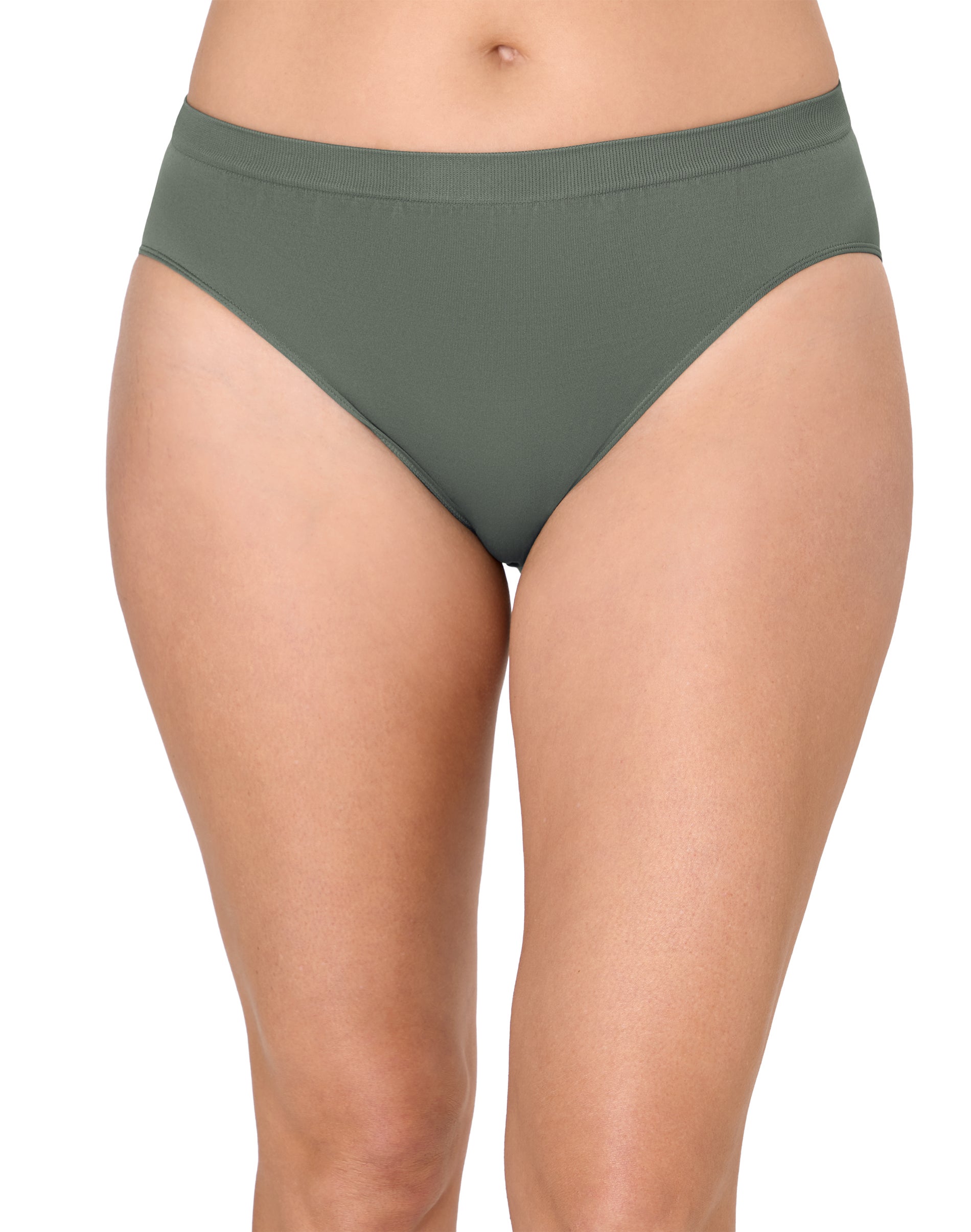 Bali Women's Comfort Revolution Microfiber Hi-Cut Panty in Repurposed Grey | Size: 10/11 | HerRoom.com