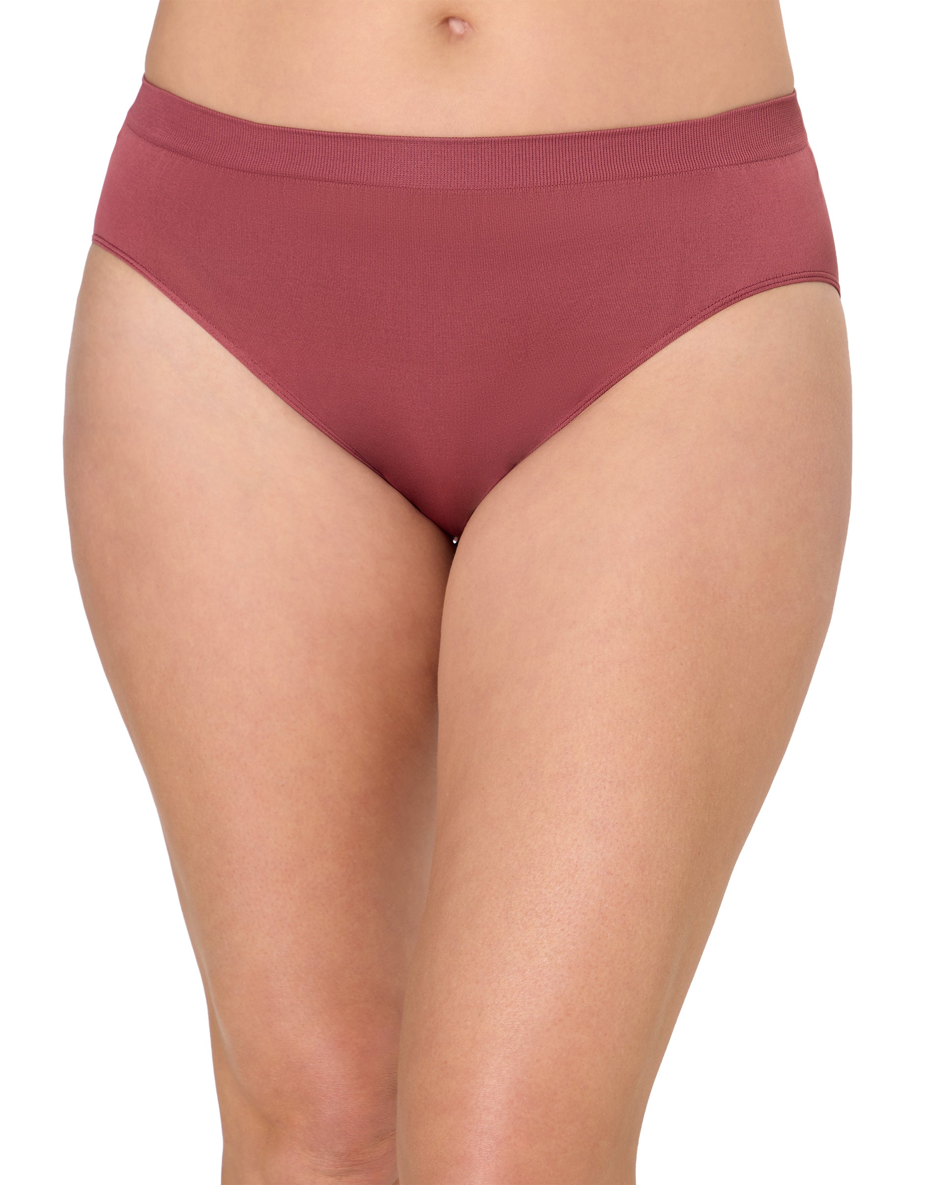 Bali Comfort Revolution Hi Cut Brief Mahogany Red 9 Women's