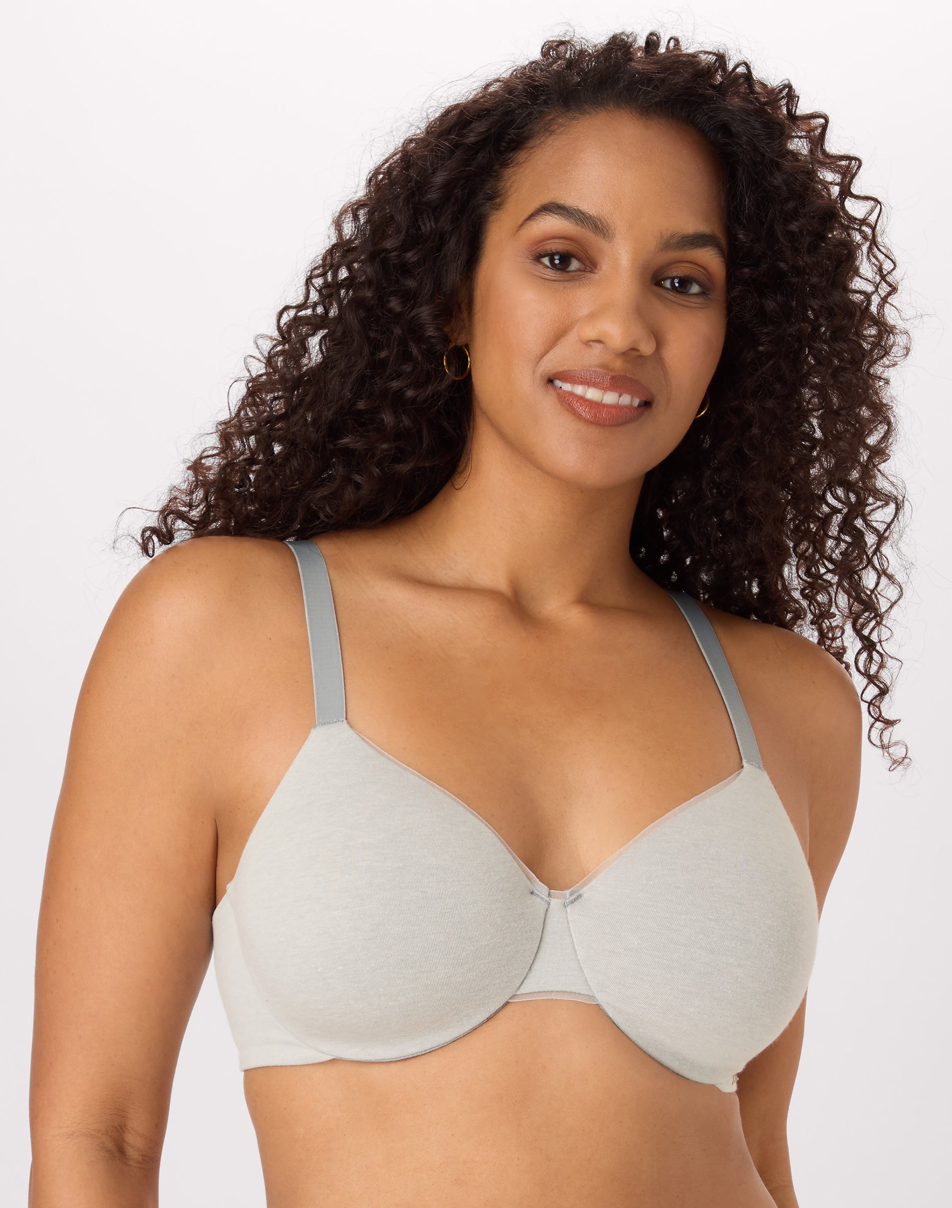 Bali T-Shirt Underwire Bra, Cotton Collection Grey Heather 38D