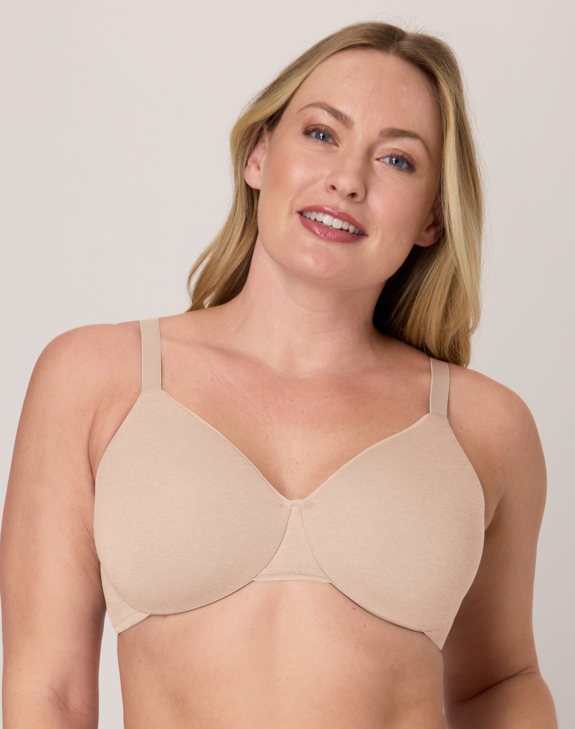 Bali T-Shirt Underwire Bra, Cotton Collection Tropical Sands Heather 34DD