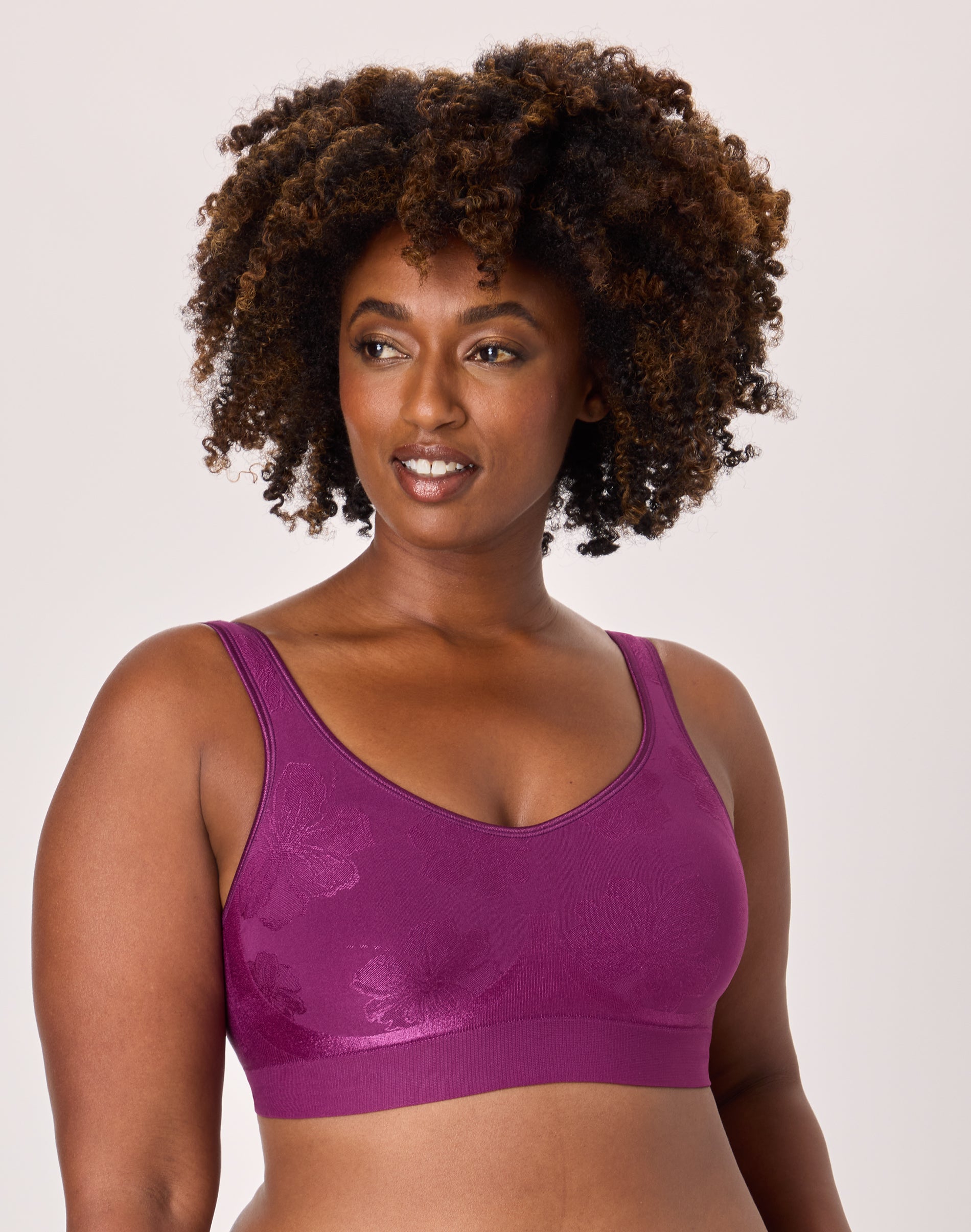 Bali Comfort Revolution ComfortFlex Fit Shaping Wireless Bra Autumn Orchid Tropic XL