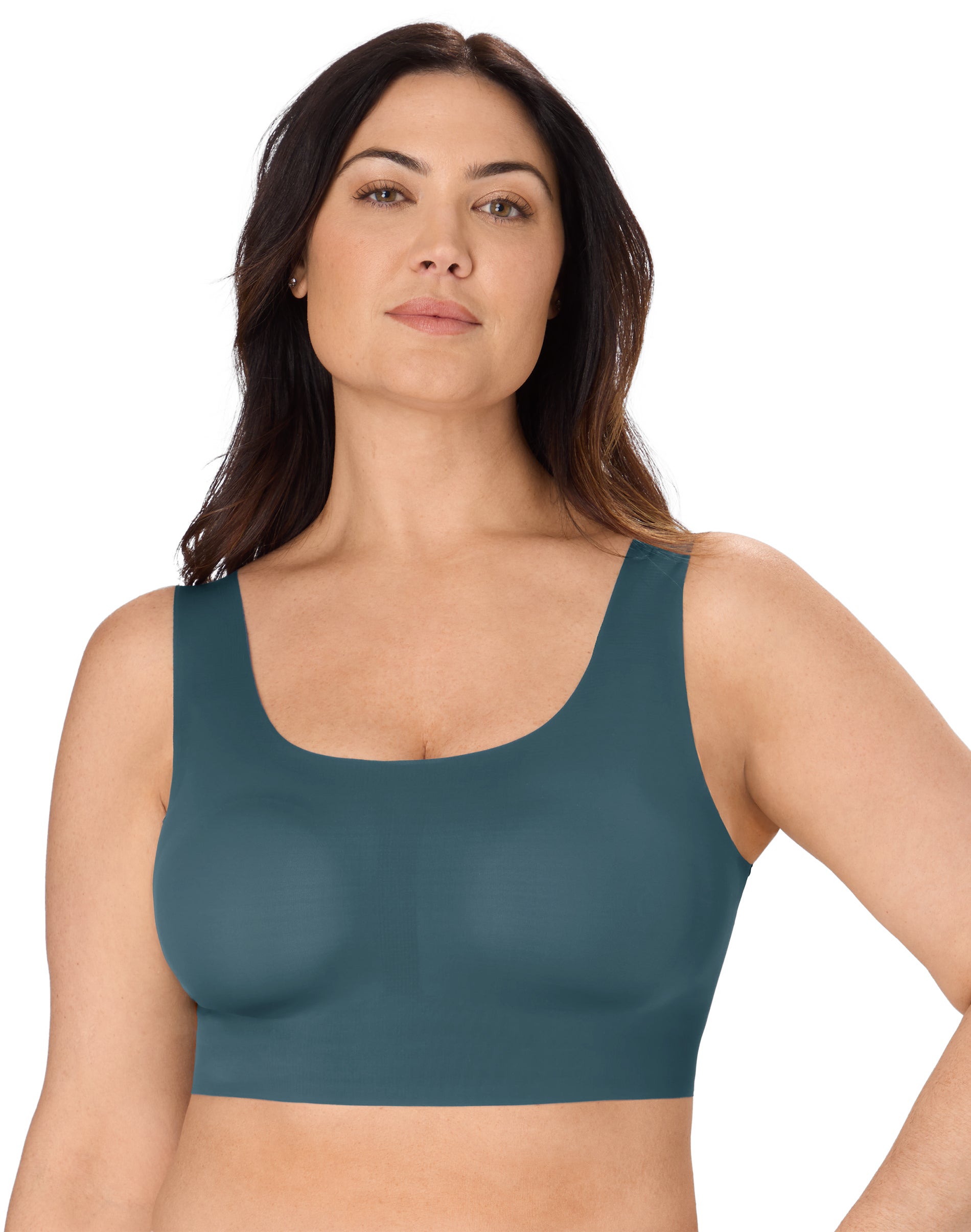 Bali Comfort Revolution Easylite Seamless Full Coverage Wireless Full Coverage Bra Df3491, Medium, Blue