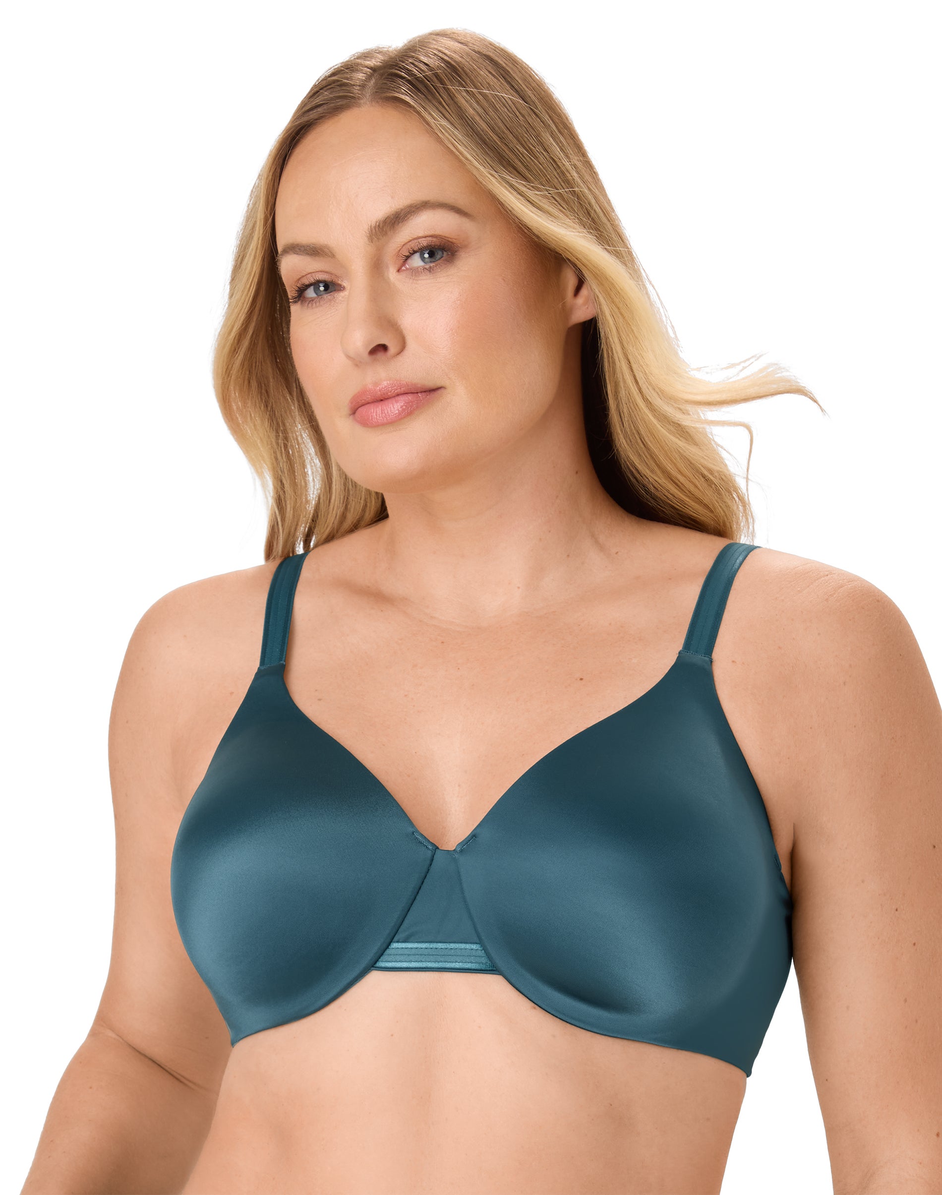 Bali One Smooth U Smoothing & Concealing Underwire Bra Sophisticated Teal 36D