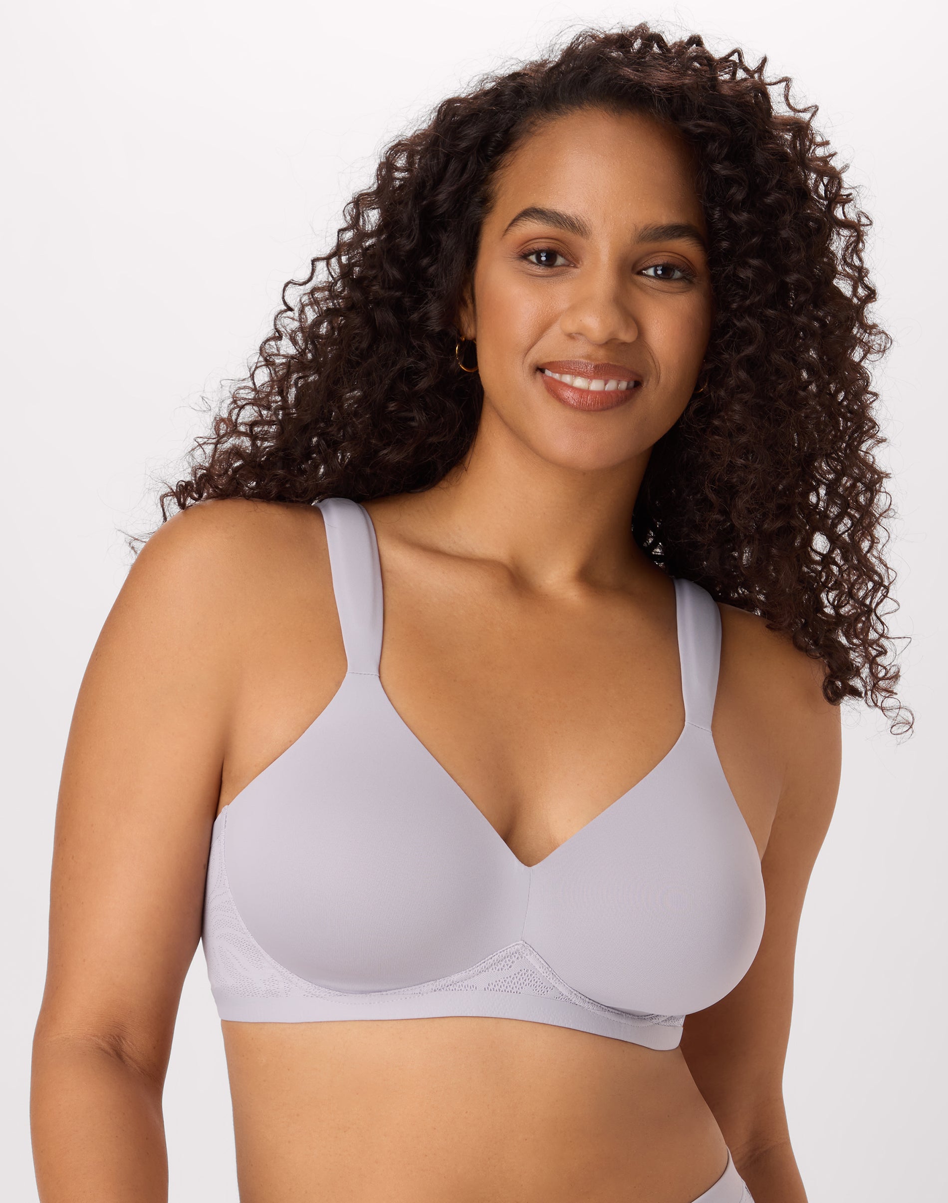 Bali Women's Coolest Smoothing Wireless Bra, Foam Cups Whisper Violet 38DDD