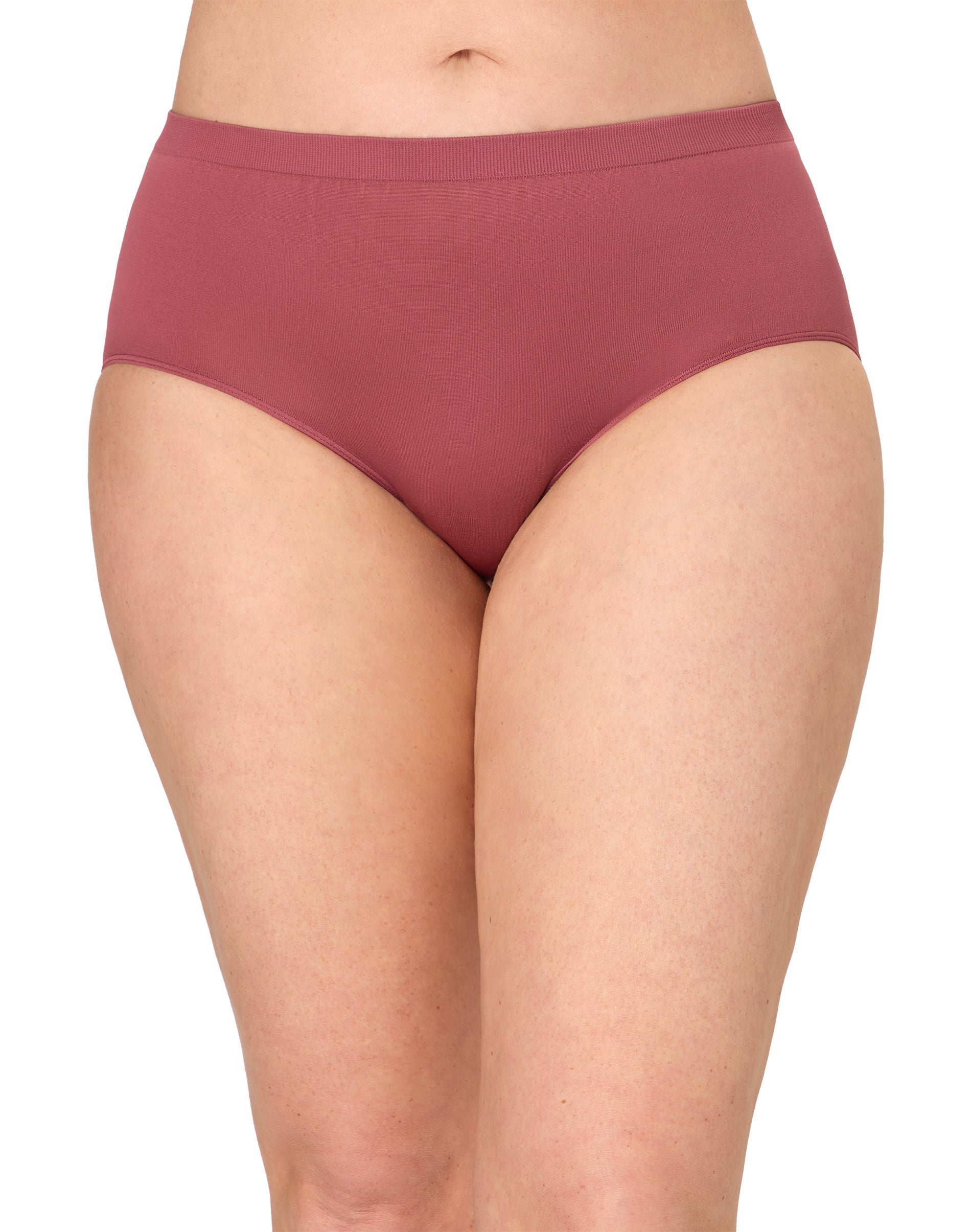 Bali Comfort Revolution Seamless Brief Mahogany Red 9 Women's