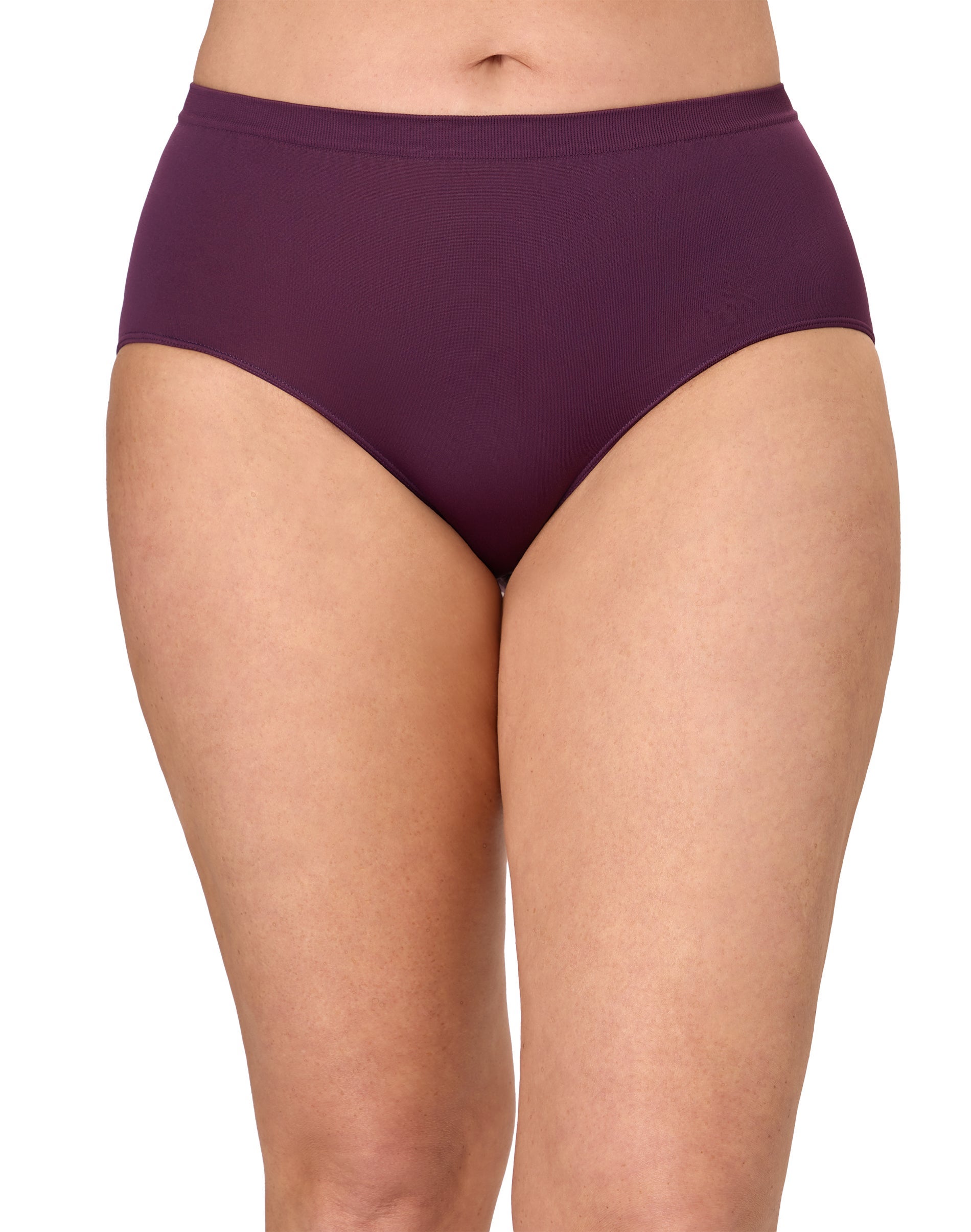 Bali Comfort Revolution Womens Average + Full Figure Seamless Cooling Brief Panty 803j, 11, Black