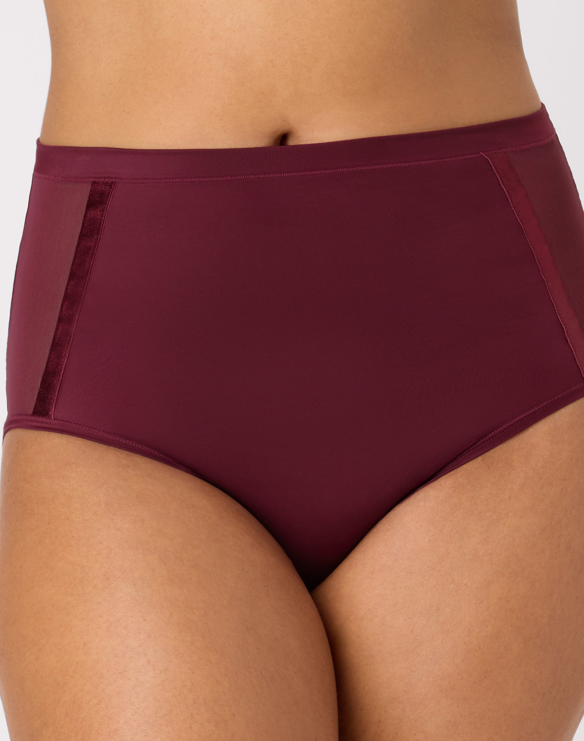 Bali Women's Underwear Brief, Flawless Fit, Moisture Wicking Cola Red XL