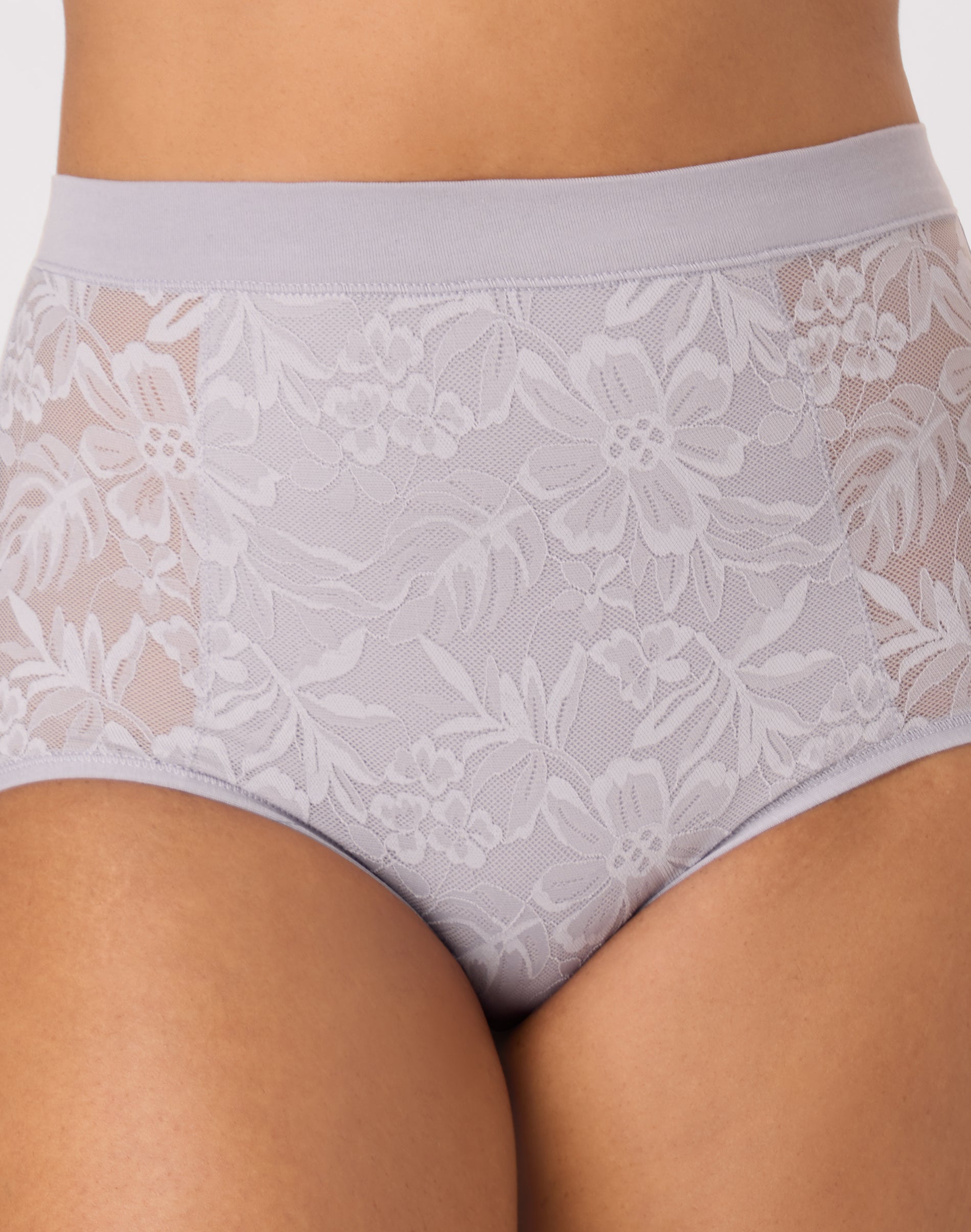 Bali Women's Breathe Lace High-Rise Brief Underwear Dfclbf - Whisper Violet