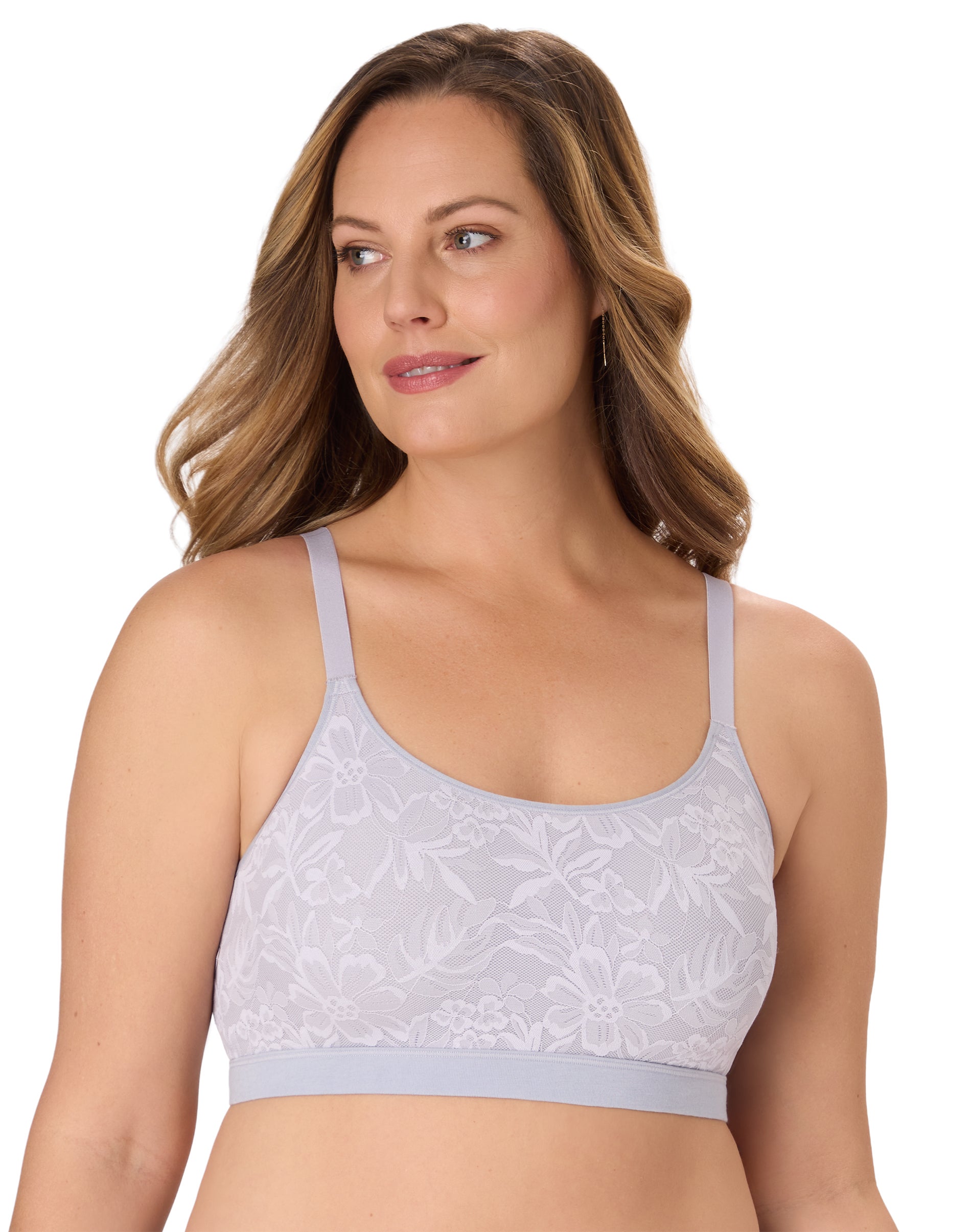 Bali Breathe Bralette, Cotton Modal Whisper Violet M