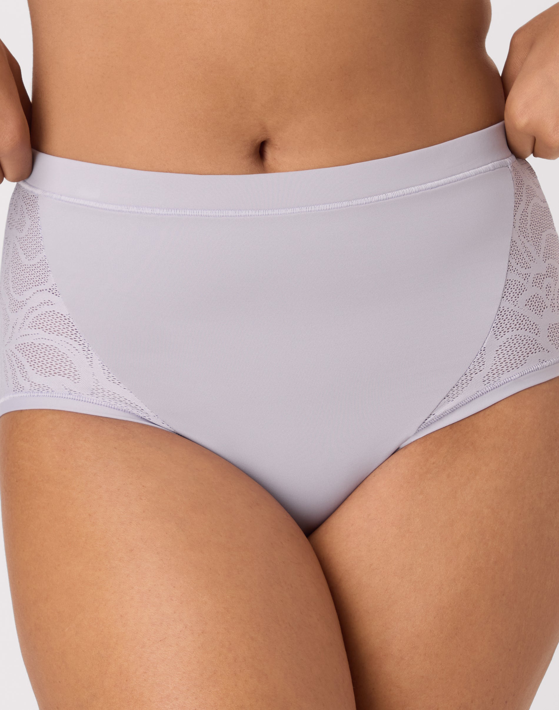 Bali's Coolest Smoothing High Waist Brief Whisper Violet XL Women's
