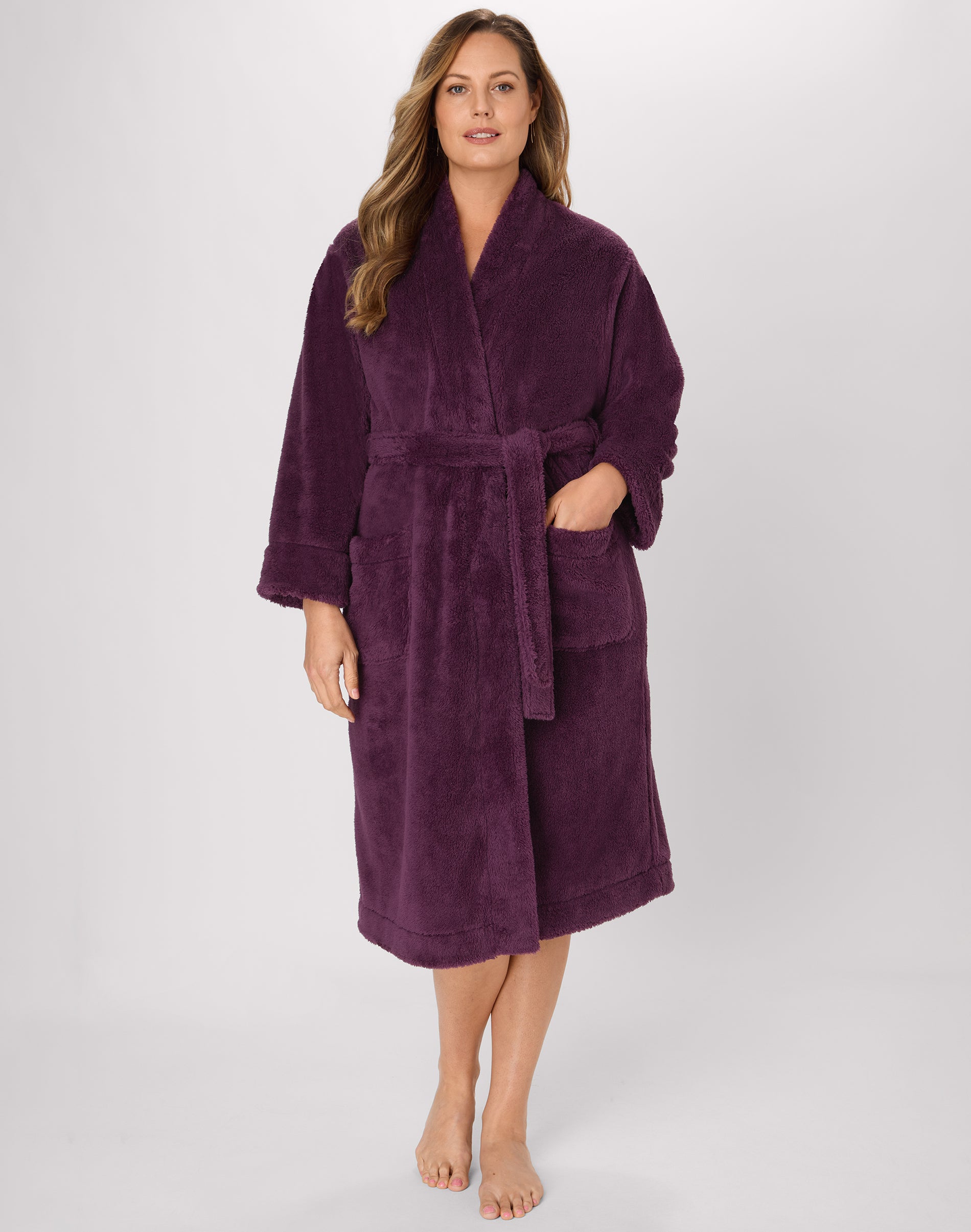 Bali Breathe Women's Robe, Plush Loungewear, Cozy Fleece