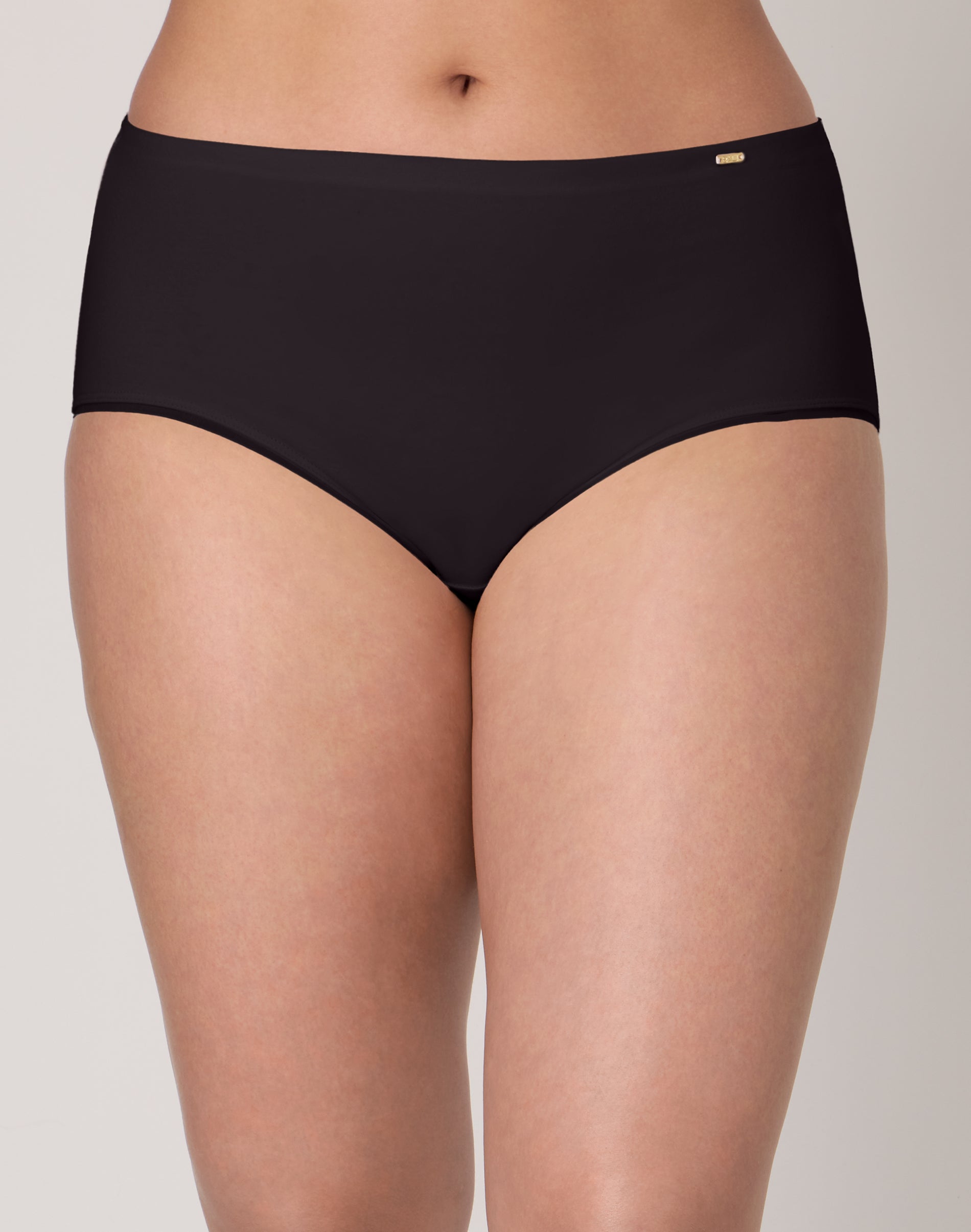 Bali Women's Lux Cotton Essentials Hipster Underwear Dflehp - Black