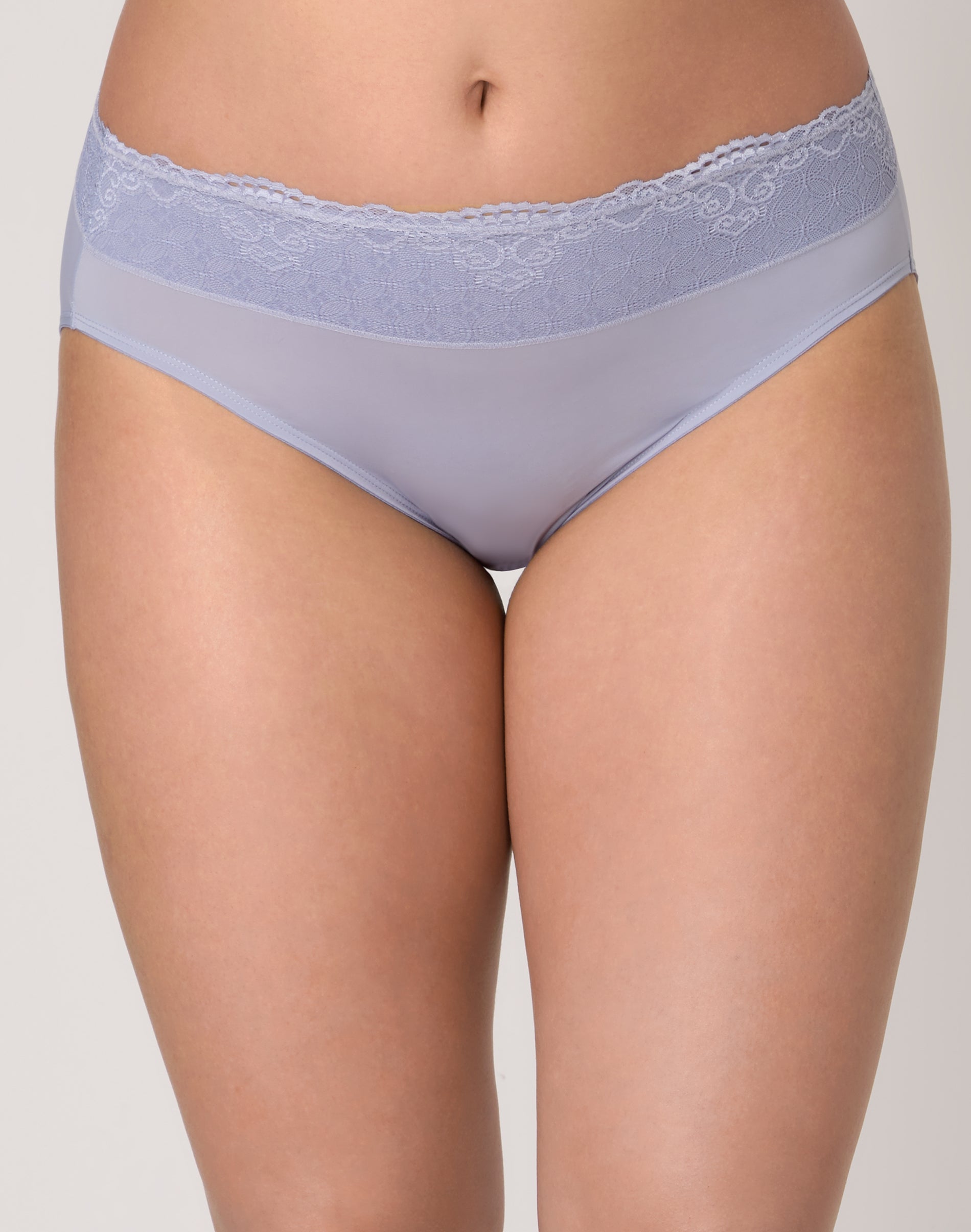 Bali Passion For Comfort Hi-Cut Panty Silver Satin 9 Women's